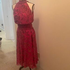 WHBM Elegant Pink Halter Dress